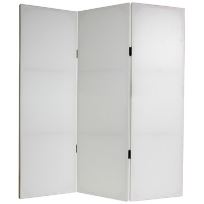 4 pi Paravent court en toile blanche
