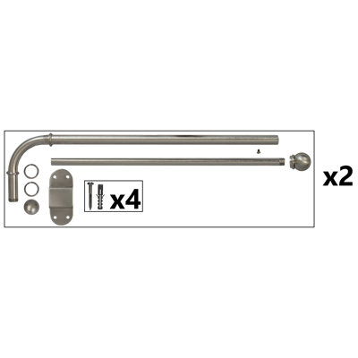 Pennie Adjustable Single Curtain Rod
