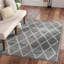 Tapis géométrique gris argenté / brume Algird-983304180