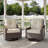 Melvarn Outdoor Patio Wicker Swivel Chair Set Of 2 With Cushions And Wood-look Finish-72581340