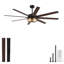  Ventilateur de plafond 65 po avec ensemble d'éclairage et télécommande Cissline pour chambres à coucher et espaces de vie Cissline