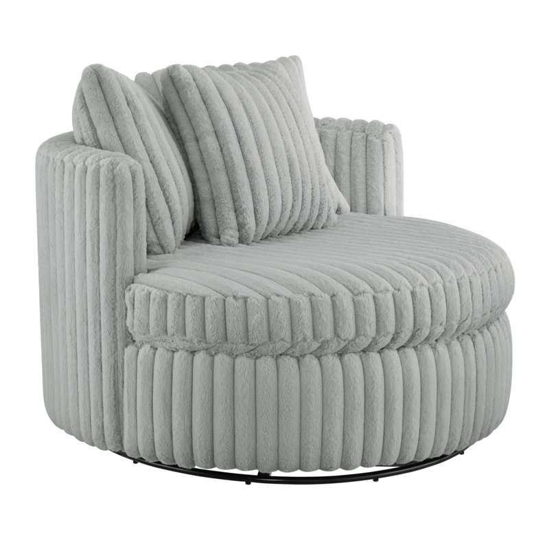 Fauteuil demi-tonneau surdimensionné très moelleux et ultra-moelleux