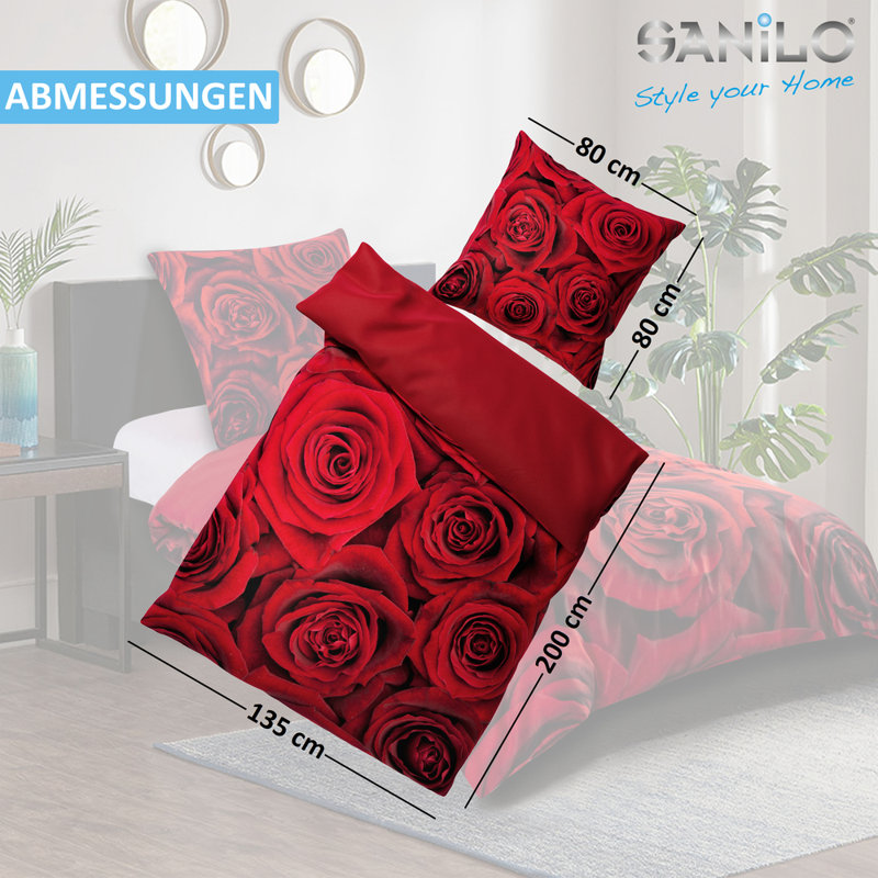 Cotton Floral Duvet Cover Set with Pillowcases Included