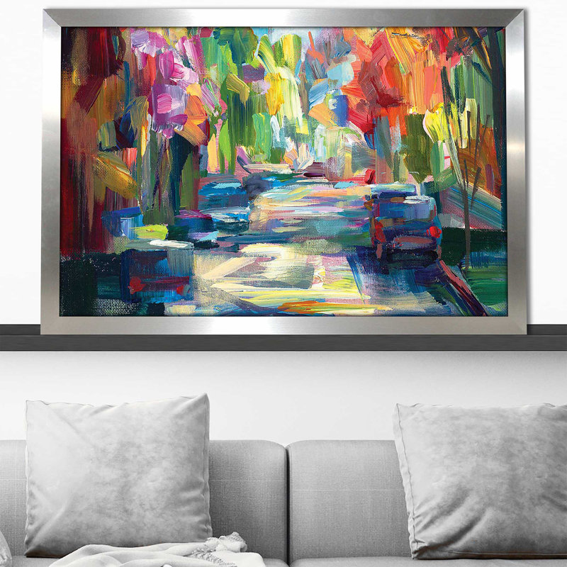 Jeweled Morning, Silver Framed, 27.5" H x 39.5" W x 0.75" D