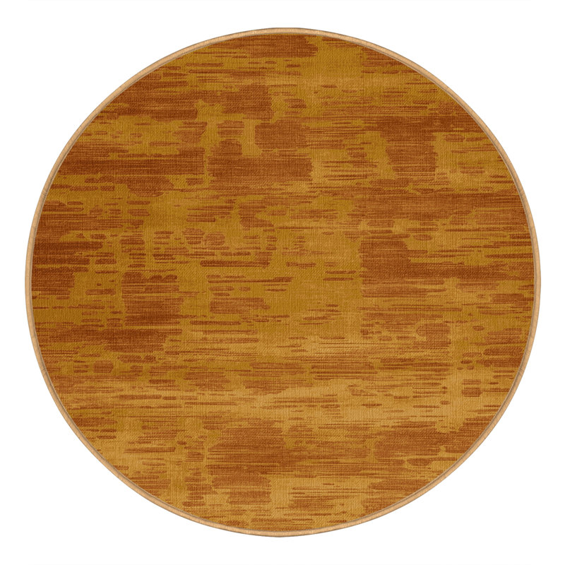 Tapis abstrait lavable à la machine, Rond 3 pi