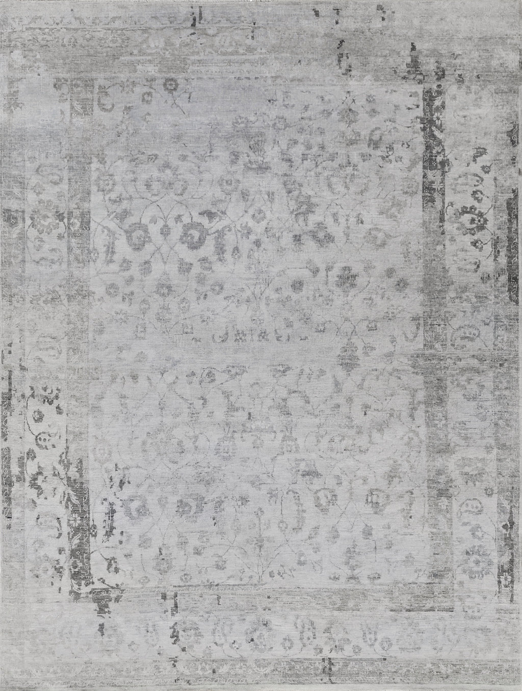 EXQUISITE RUGS Beverly Oriental HandKnotted Gray/Charcoal/Blue Area
