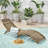 Modern WOOD FOLDABLE CHAISE LOUNGE - GREY