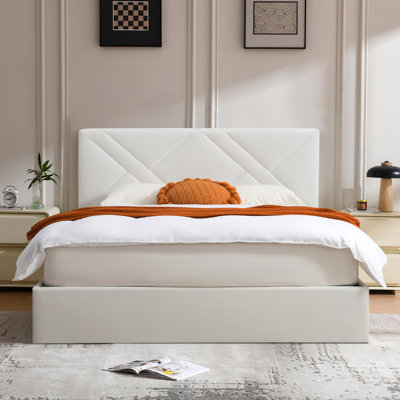 Gaillarde Hydraulic Lift Up Storage Upholstered Platform Bed