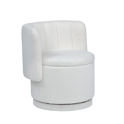 Rotaspace 360-Degree Rotating Accent Chair With Hidden Storage And Plush Upholstery