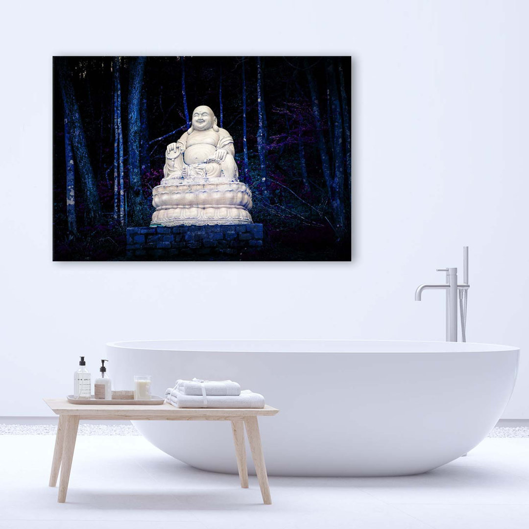 Leinwandbild Weißer Buddha für das Wohnzimmer