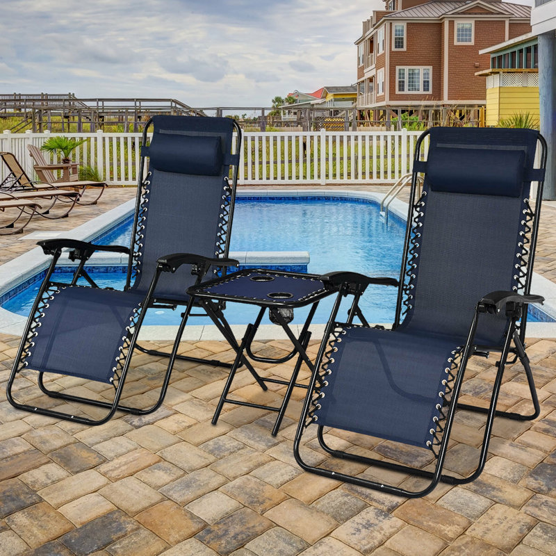 Chaise pliante zéro gravité, Bleu marine