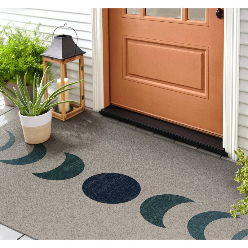 Non-Slip Geometric Outdoor Doormat