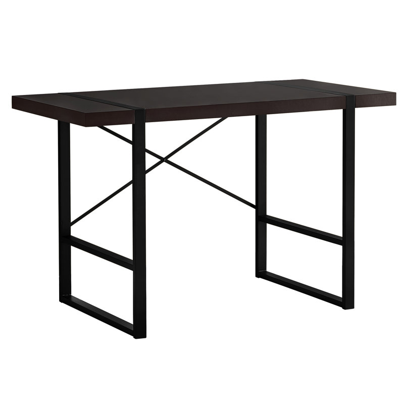 Fullilove Computer Desk, Home Office, Laptop, 48"L, Work, Metal, Laminate, Contemporary, Modern, Cappuccino/Black