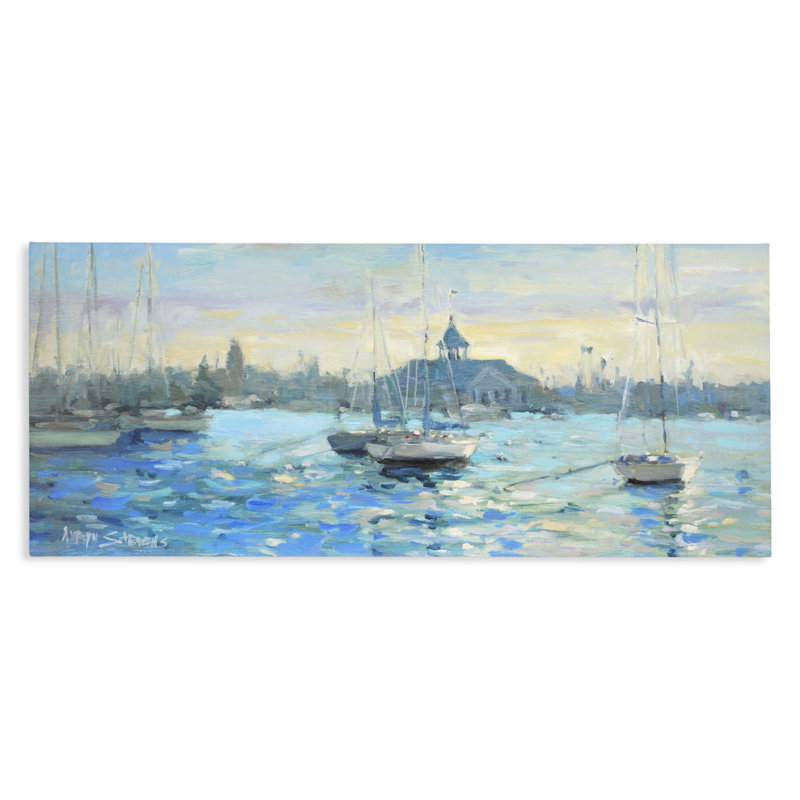 Dimanche sur toile, conception par Allayn Stevens, H 13 po x l 30 po