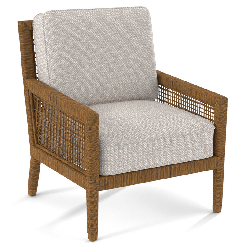 Harper 28" Wide Armchair, Havana, White Textured Performance; 0865-91