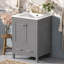 Meuble-lavabo moderne avec lavabo encastré intégré, portes à fermeture en douceur et solutions de rangement polyvalentes pour une organisation efficace.-1964467142