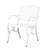 Arm Chair Of 2 With Traditional Scroll Design, Classic , Legs, Lightweight Cast Aluminum, Floral Decorations, White Hue, 25.52 W, 22.53 D, 34.6 H, Assembly Required Chairs And Pattern, Aluminum