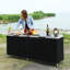 Table de bar d'extérieur pliante en métal Dejoode, en bois, l 81,5 po x P 15 po-203056759