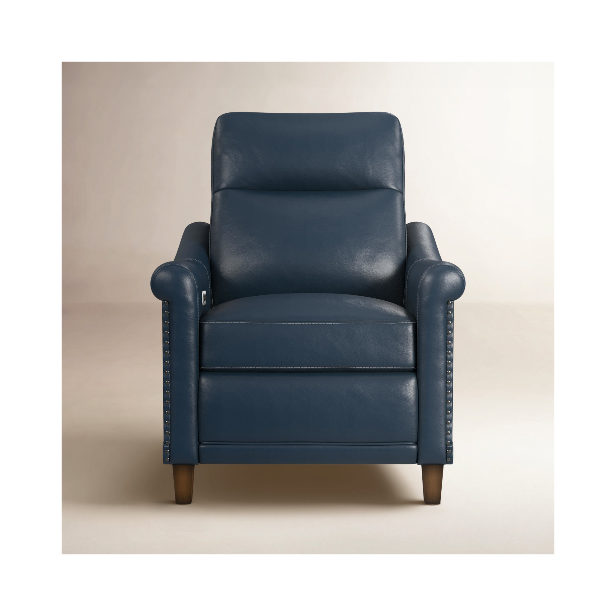 Elizabeth Recliner, Blue Genuine Leather