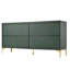 Grand buffet de rangement de style moderne de luxe de L 60 po avec 4 portes et dispositif de rebond pour le salon et le vestibule