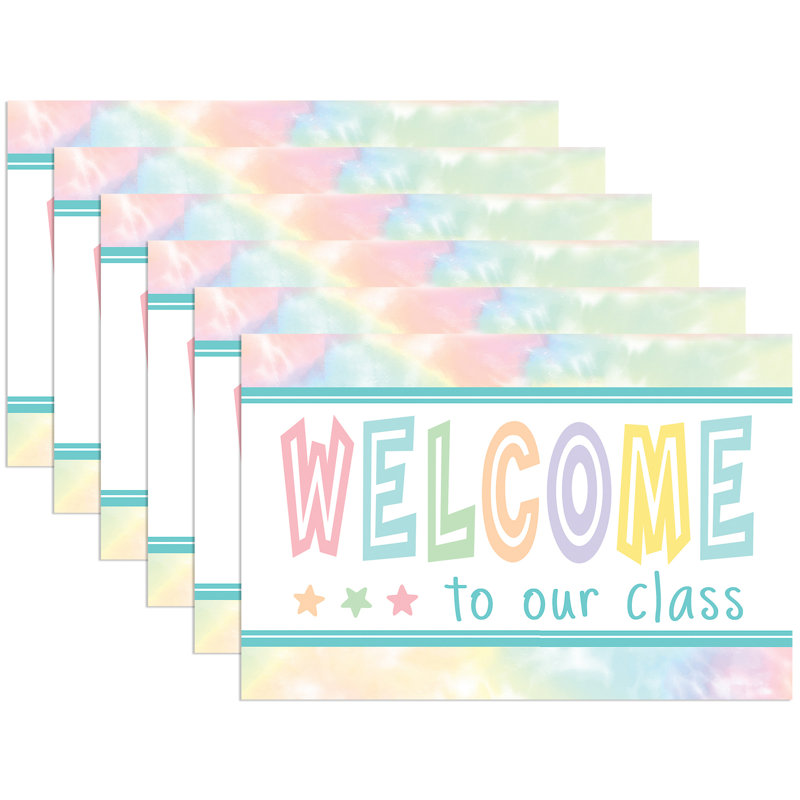 Teacher Created Resources Pastel Pop Welcome Postcards, 30 Per Pack, 6 Packs