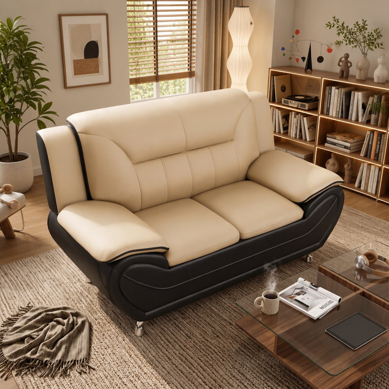 61 " Faux Leather Loveseat