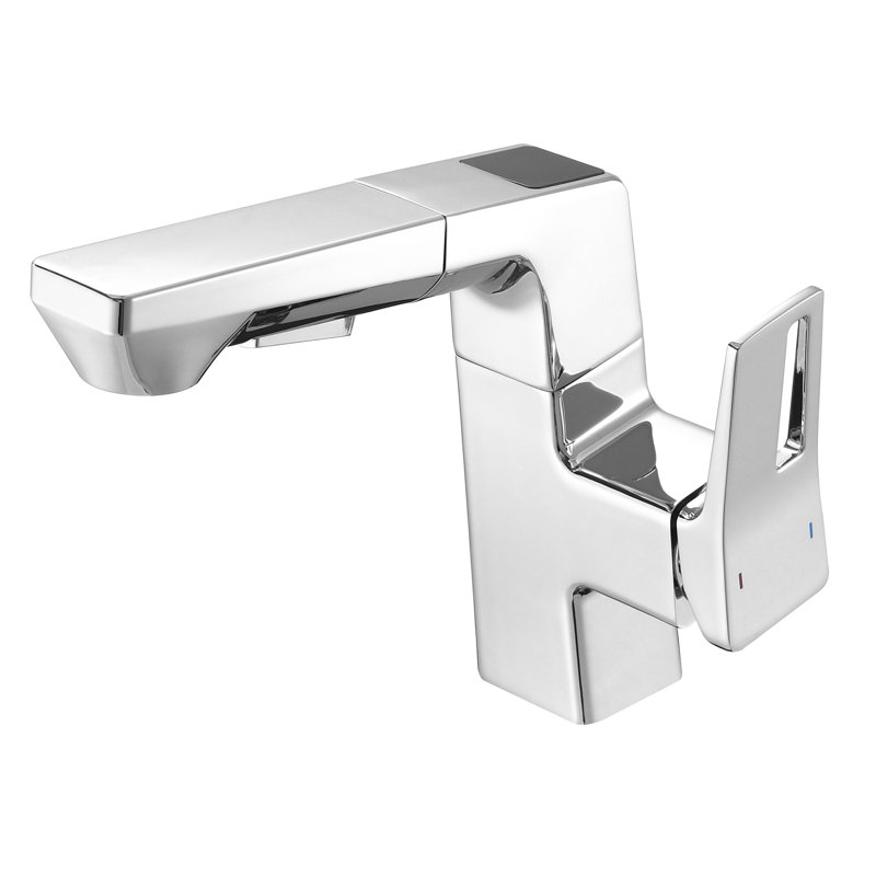 Robinet de salle de bain à DEL avec affichage à DEL - Design contemporain, idéal pour les maisons et les téléviseurs avec pulvérisateur rétractable