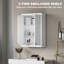Meuble de salle de bain mural classique blanc en MDF avec étagères réglables, largeur de 61 cm (24 pouces) pour les espaces restreints