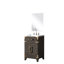 Meuble-lavabo simple en chêne brun avec comptoir en acrylique fabriqué à la main-754522139