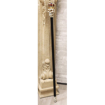 Tête de mort royal royal avec tête de mort et canne