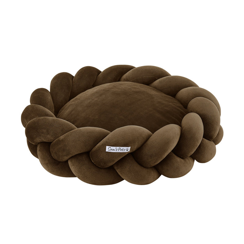 Sam's Pets Ivy Dog Bed, Brown, Medium (15" W x 15" D x 7" H)