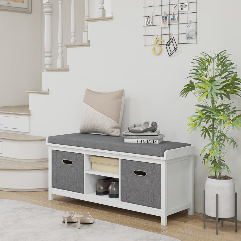 Shoe Bench with Cushion with Padded Seat
