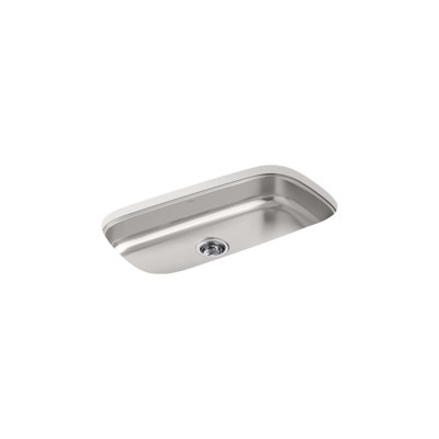 Valton 32.18'' L Stainless Steel Single Basin Kitchen Sink