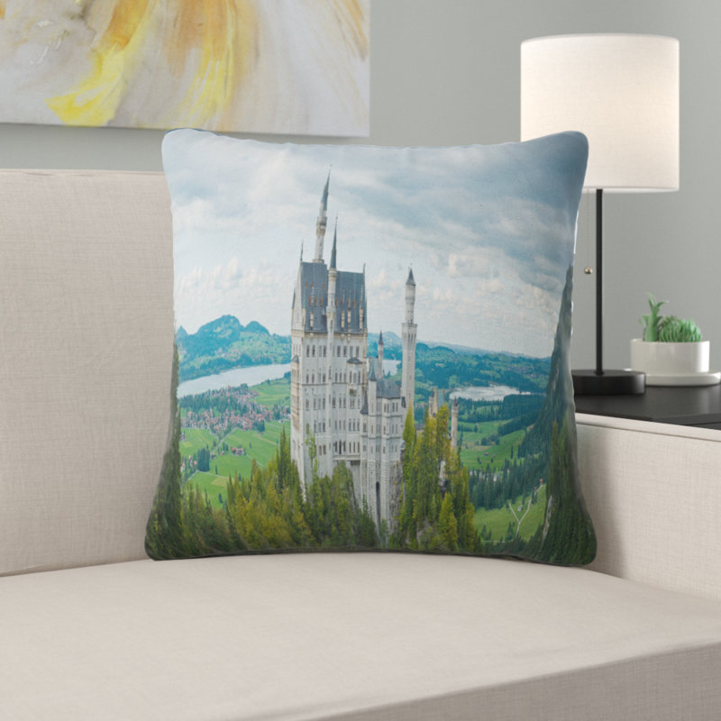 Coussin Castle - paysage de Neuschwan, 16 po x 1 po