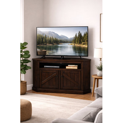 Benji Unfinished Corner TV Stand for TVs up to 65"