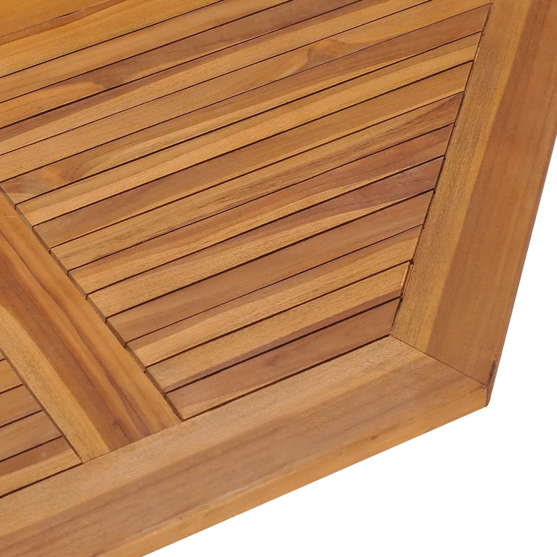 Crenshaw Round Teak Folding Outdoor Dining Table , 120cm cm W 120cm cm D, 75cm H x 110cm W x 110cm L