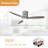 AuraVista 52" Modern 3-Blade Ceiling Fan with Light Kit & Remote Control – Flush Mount for Sleek, Space-Saving Design-123818169-123818172