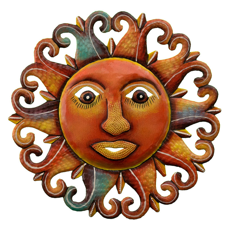 Soleil peint multicolore