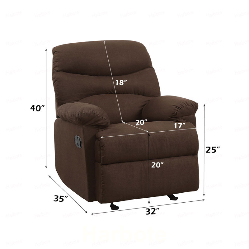 Fauteuil inclinable oscillant Arcadia, Chocolat