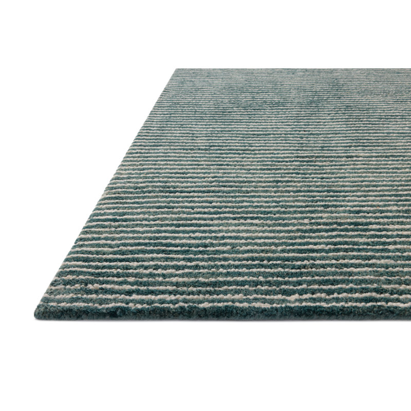 Tapis océan / ivoire Ebern Designs Malpass, Rectangle 5 pi x 7 pi 6 po