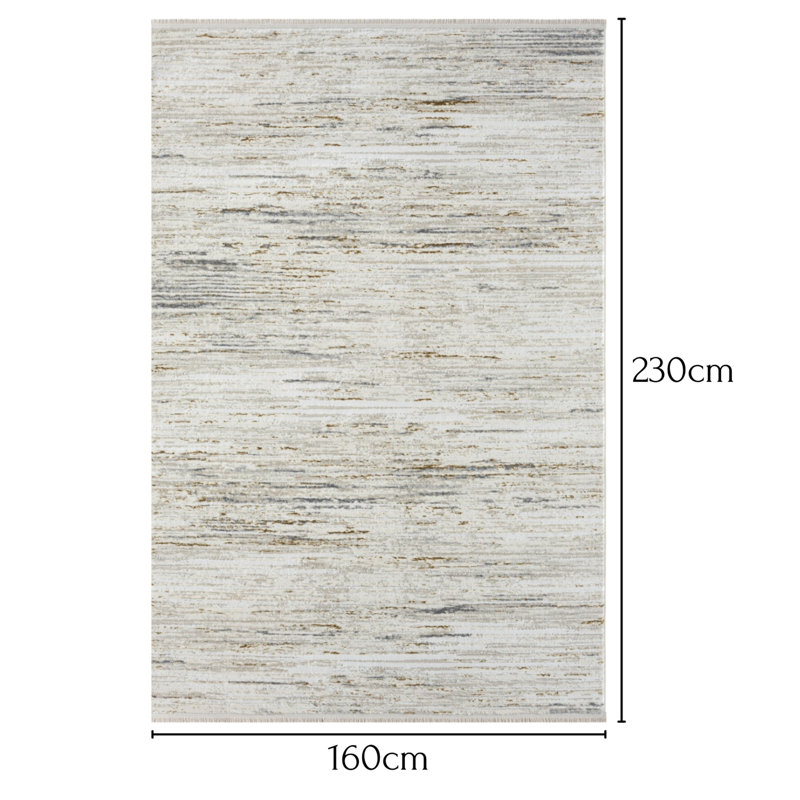 Valeria cream Rug, Rectangular 160 x 230cm