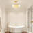 Gold Modern Semi Flush Mount Chandelier