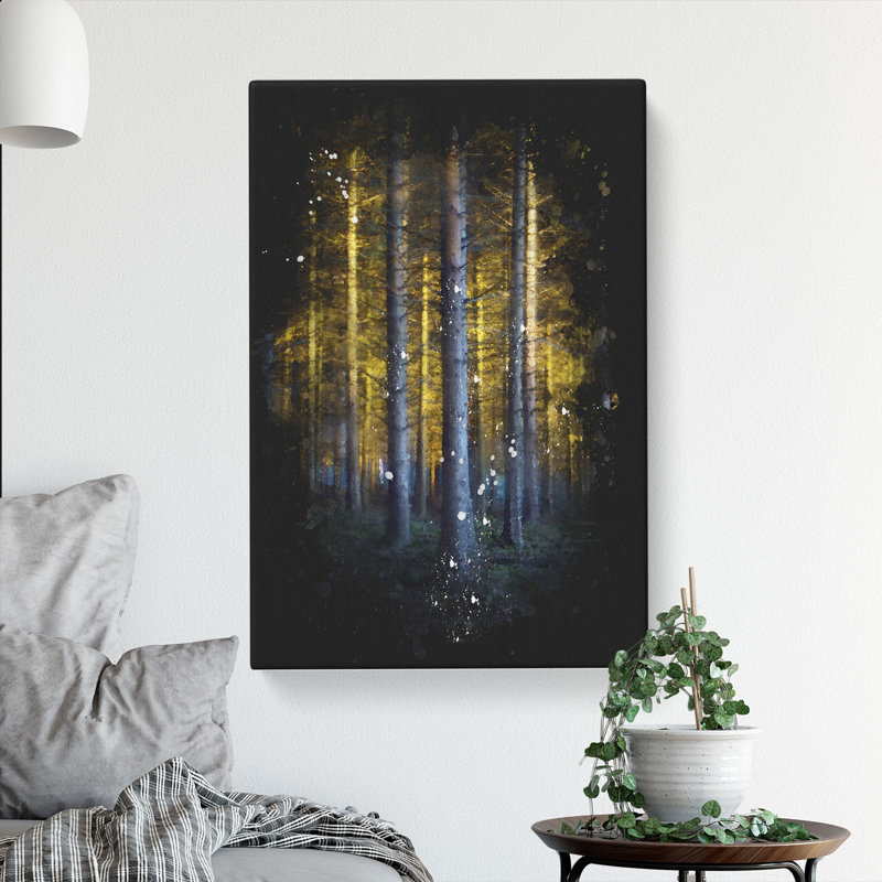 Sunlight Forest Vol.3 Paint Splash - Wrapped Canvas, 50cm H x 35cm W x 3cm D