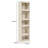 Aleitha 72 Inches 5 Tier Wooden Pier with Adjustable Shelves, Washed White-1572174888