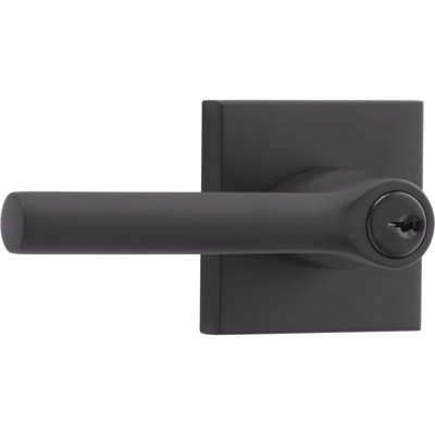 Satin Black Entry Door Lever