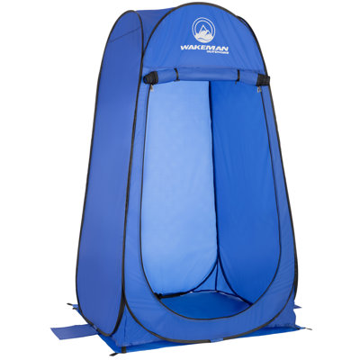 Tente à langer Wakeman Kid, 3 x 3 x 5,2 pi, mini tente de camping, cabine de toilette portative ou vestiaire pour plage, récitals de danse ou sports avec sac de transport, polyester, bleu
