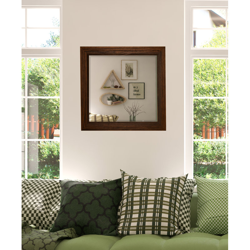 Miroir d'appoint Narely, 35,75 po x 35,75 po, Moka