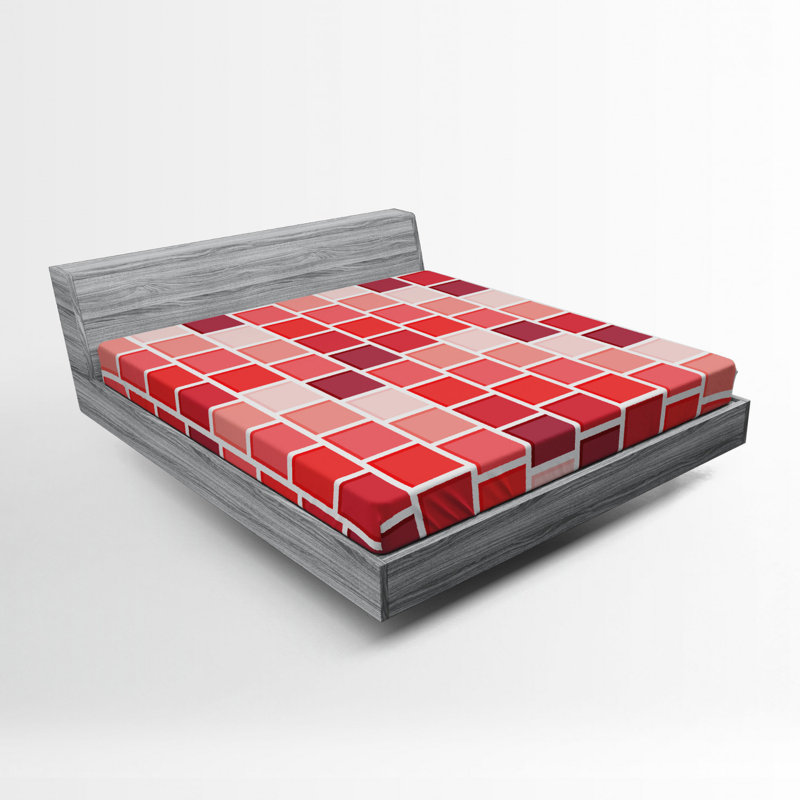 Microfiber Geometric Fitted Sheet, Full Fitted Sheet