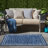 Nourison Essentials Navy Ivory Indoor/Outdoor Area Rug-1081804507