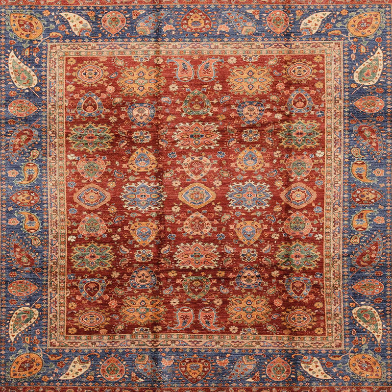 Tapis abstrait moderne 3732, Carré 7 pi